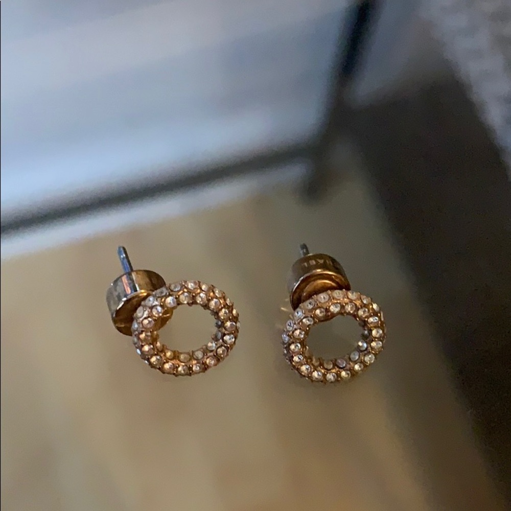 Michael Kors Gold and Silver Circle Earrings